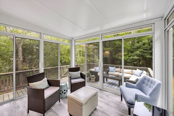 Interior, Sun Room, Wood Texture Flooring