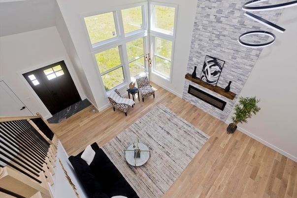 Fireplace, Interior, Wood Texture Flooring