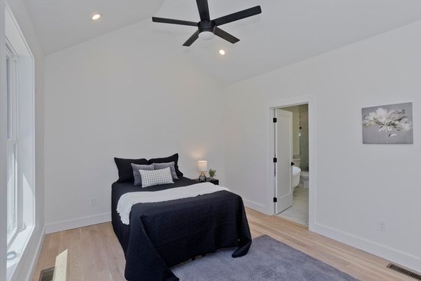 Bathroom, Bedroom, Interior, Recessed Lighting, Wood Texture Flooring