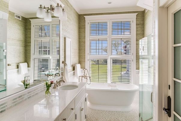 Bathroom, Free Standing Baths, Glass Shower, Interior