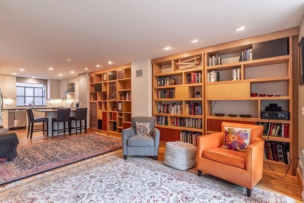 Interior, Kitchen, Living room, Recessed Lighting, Wood Texture Flooring