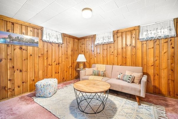Interior, Living room, Wooden Walls