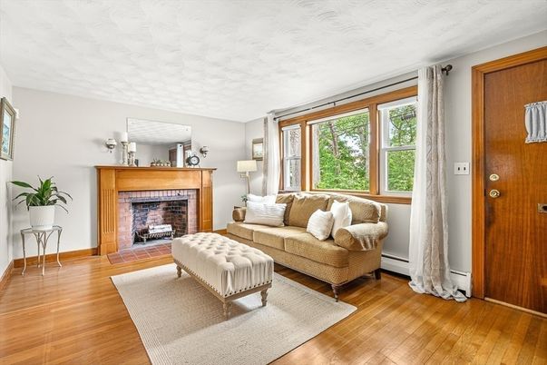 Fireplace, Interior, Living room, Wood Texture Flooring