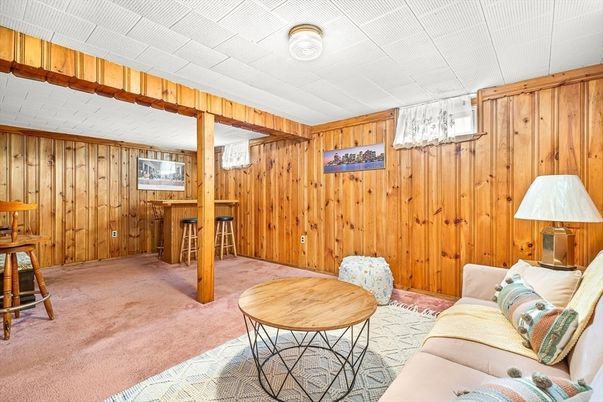 Interior, Living room, Wooden Walls