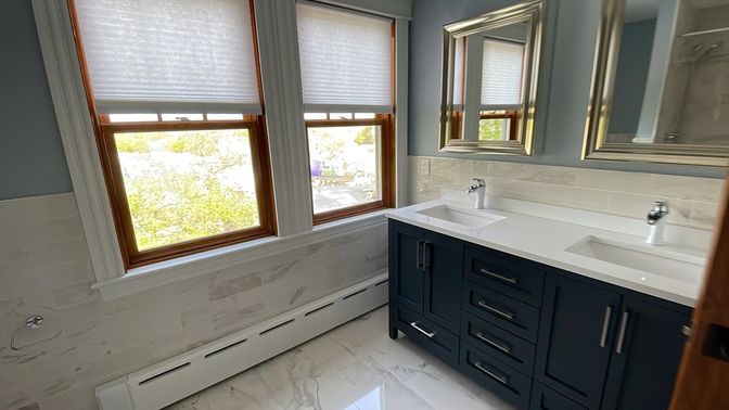 Bathroom, Dual Sink Vanities, Interior, Marble