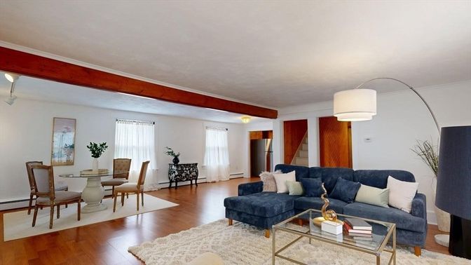 Dining room, Interior, Living room, Wooden Beams, Wood Texture Flooring
