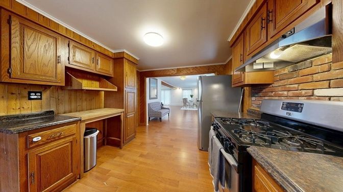 Interior, Kitchen, Wood Texture Flooring