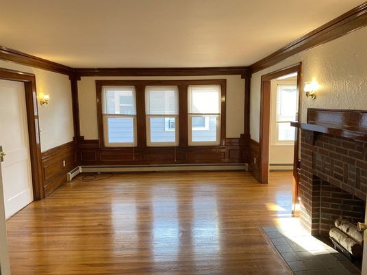 Empty room, Fireplace, Interior, Wood Texture Flooring