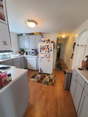 Interior, Kitchen, Wood Texture Flooring