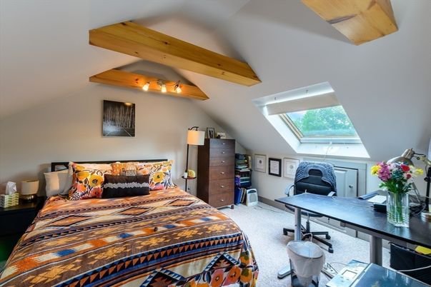 Bedroom, Home Office, Interior, Wooden Beams
