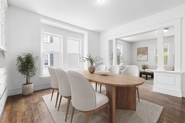 Dining room, Interior, Wood Texture Flooring