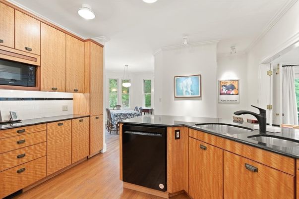 Dining room, Interior, Kitchen, Pendant Lights, Wood Texture Flooring