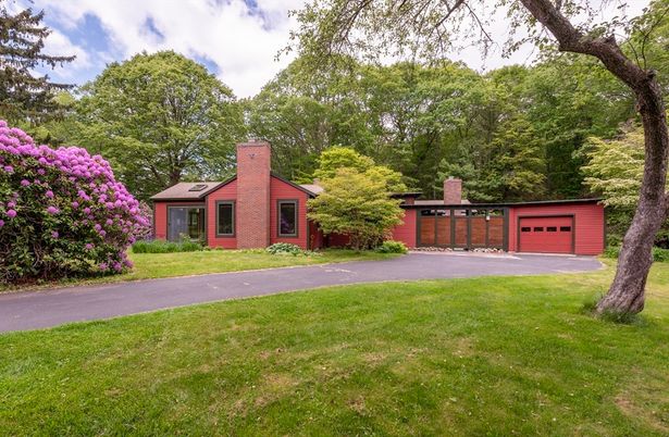 Attached, Backyard, Detached Garage, Exterior, Facade, Brick Facade, Log Home