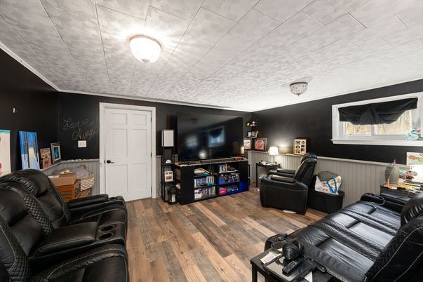 Home Theatre Room, Interior, Living room, Wood Texture Flooring