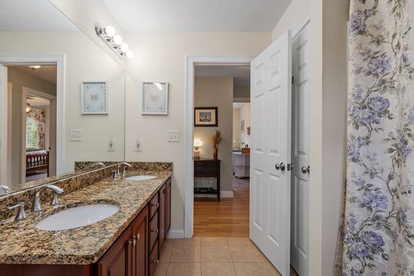 Bathroom, Dual Sink Vanities, Interior, Wood Texture Flooring