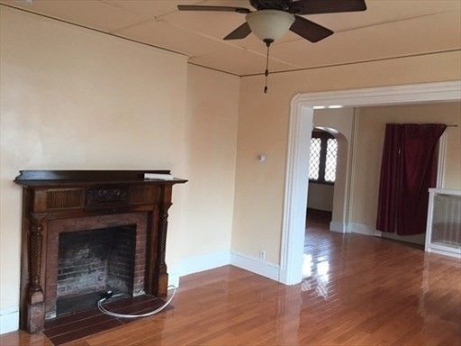 Empty room, Fireplace, Interior, Wood Texture Flooring