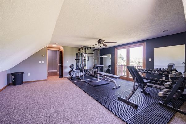 Fitness Equipment, Gym, Interior, Recessed Lighting