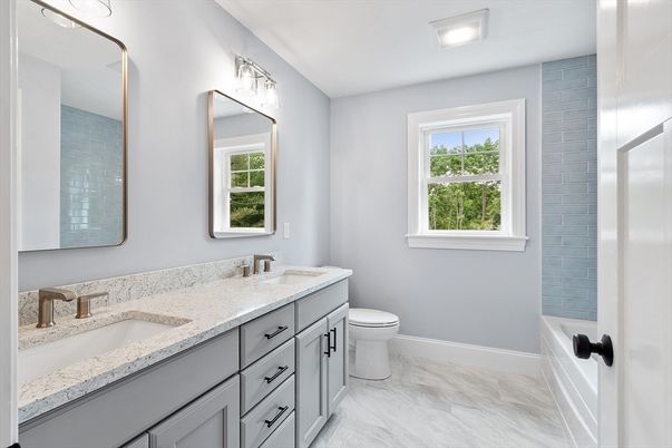 Bathroom, Dual Sink Vanities, Interior, Marble