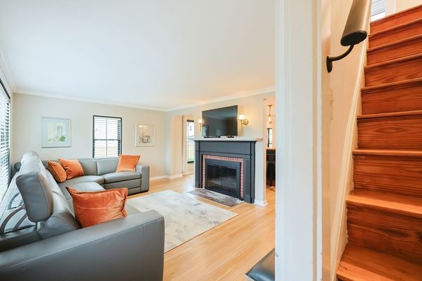 Fireplace, Interior, Living room, Wood Texture Flooring