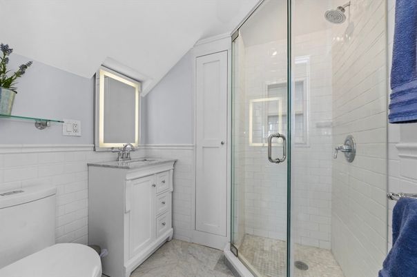 Bathroom, Glass Shower, Interior, Marble