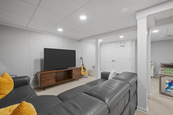 Interior, Living room, Recessed Lighting