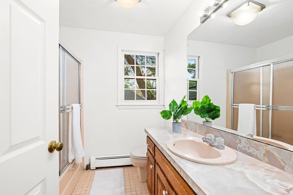 Bathroom, Glass Shower, Interior, Tile Countertops