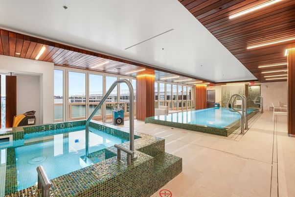 Interior, Pool, Recessed Lighting, Water, Wooden Ceilings