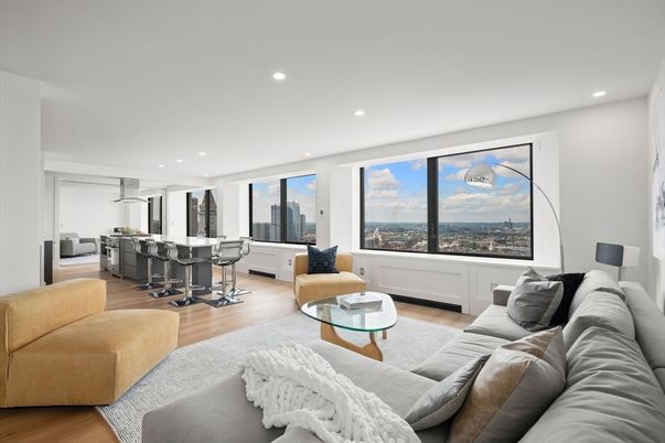Interior, Kitchen, Living room, Pendant Lights, Recessed Lighting, Wood Texture Flooring