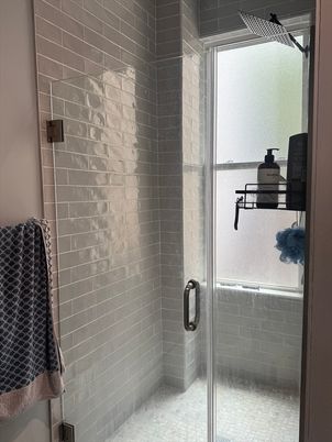 Bathroom, Glass Shower, Interior, Stone Walls