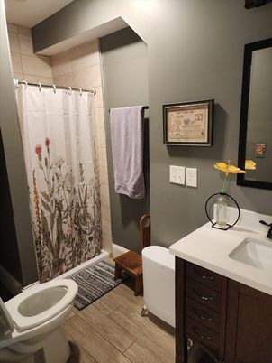 Bathroom, Interior, Wood Texture Flooring