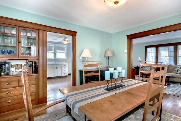 Dining room, Interior, Wood Texture Flooring