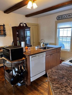 Interior, Kitchen, Wooden Beams, Wood Texture Flooring