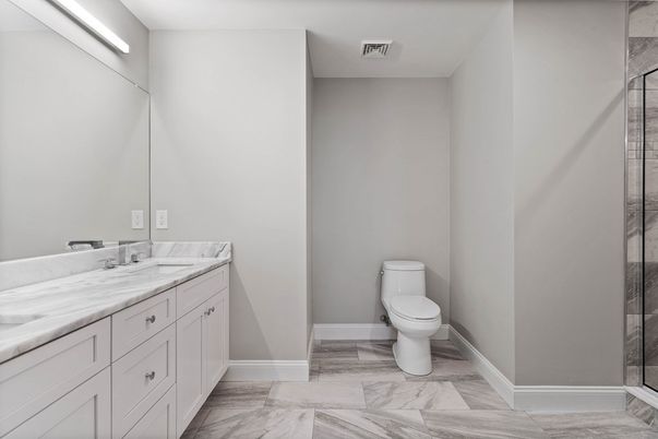 Bathroom, Dual Sink Vanities, Interior, Marble