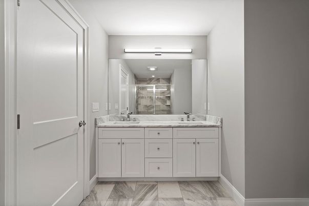 Bathroom, Dual Sink Vanities, Interior, Marble