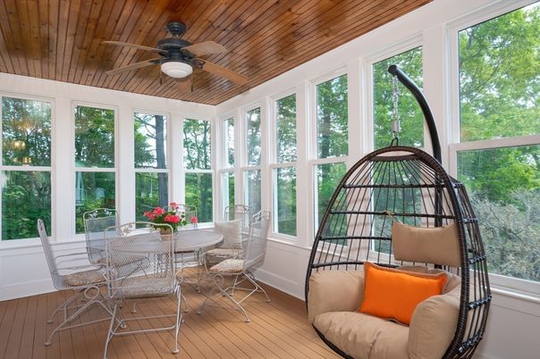 Interior, Sun Room, Wooden Ceilings, Wood Texture Flooring
