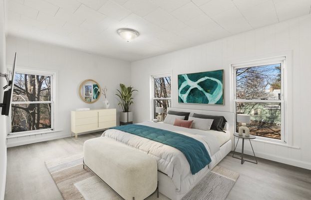 Bedroom, Interior, Wood Texture Flooring