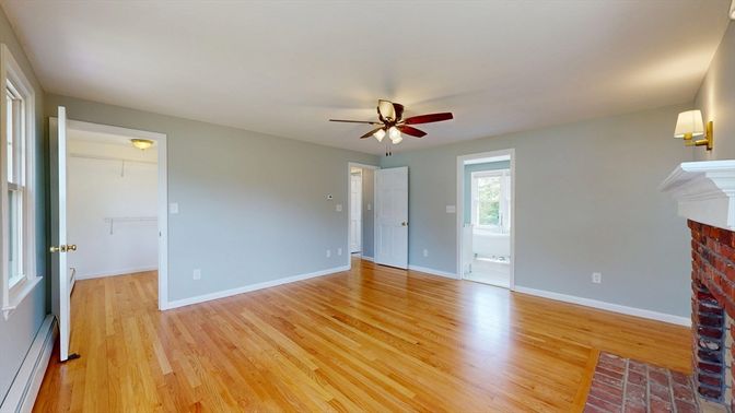 Empty room, Fireplace, Interior, Wood Texture Flooring