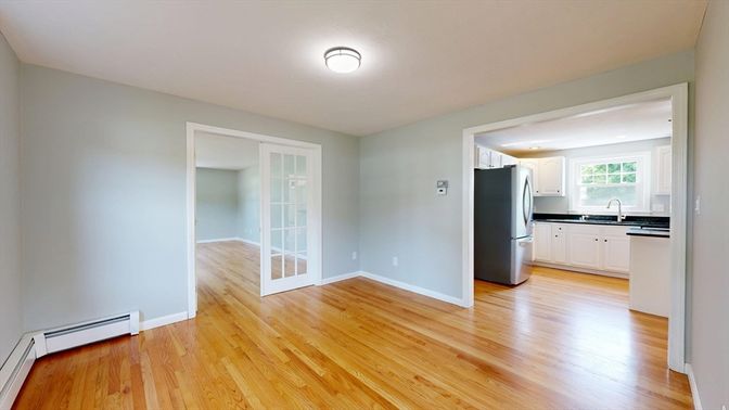Empty room, Interior, Kitchen, Wood Texture Flooring