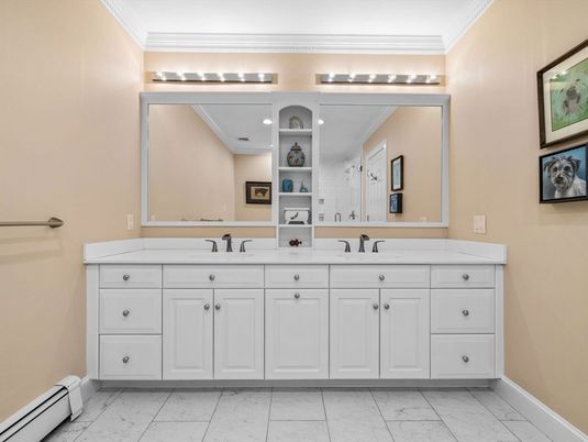 Bathroom, Dual Sink Vanities, Interior, Marble