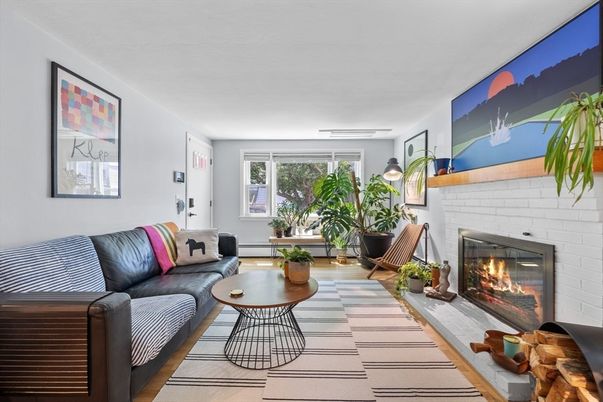 Fireplace, Interior, Living room, Wood Texture Flooring