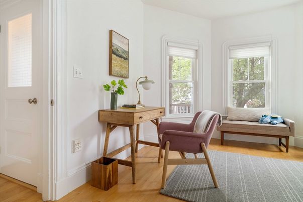 Home Office, Interior, Wood Texture Flooring