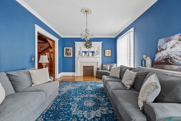 Chandelier, Fireplace, Interior, Living room, Wood Texture Flooring
