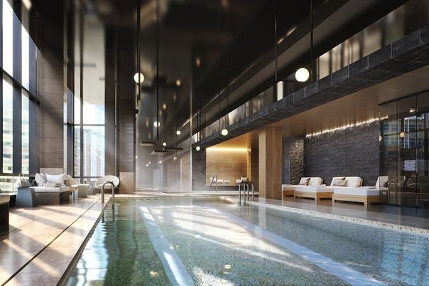 Interior, Pendant Lights, Pool