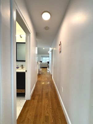 Bathroom, Interior, Recessed Lighting, Wood Texture Flooring