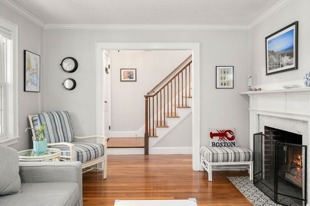 Fireplace, Interior, Wood Texture Flooring