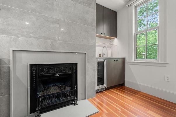 Fireplace, Interior, Wood Texture Flooring