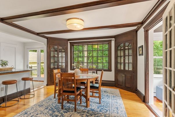 Dining room, Interior, Wood Texture Flooring