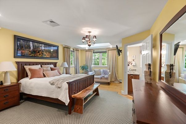 Bedroom, Chandelier, Interior, Wood Texture Flooring
