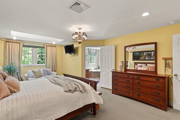Bedroom, Chandelier, Interior, Recessed Lighting