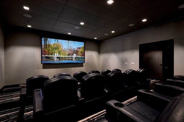 Home Theatre Room, Interior, Projection Screen, Recessed Lighting, Theatre Room